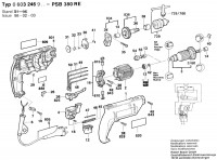 Bosch 0 603 246 942 PSB 380 RE Percussion Drill 240 V / GB Spare Parts PSB380RE